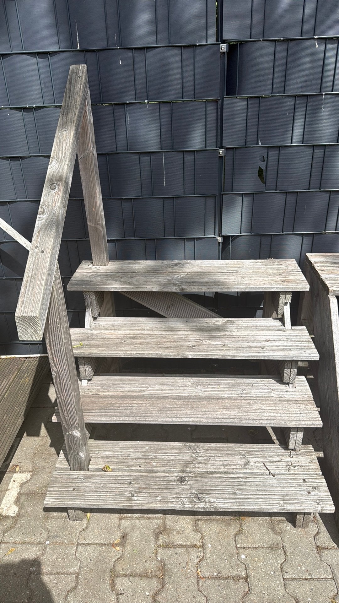 Houten trap met leuning links, Ophalen, Gebruikt