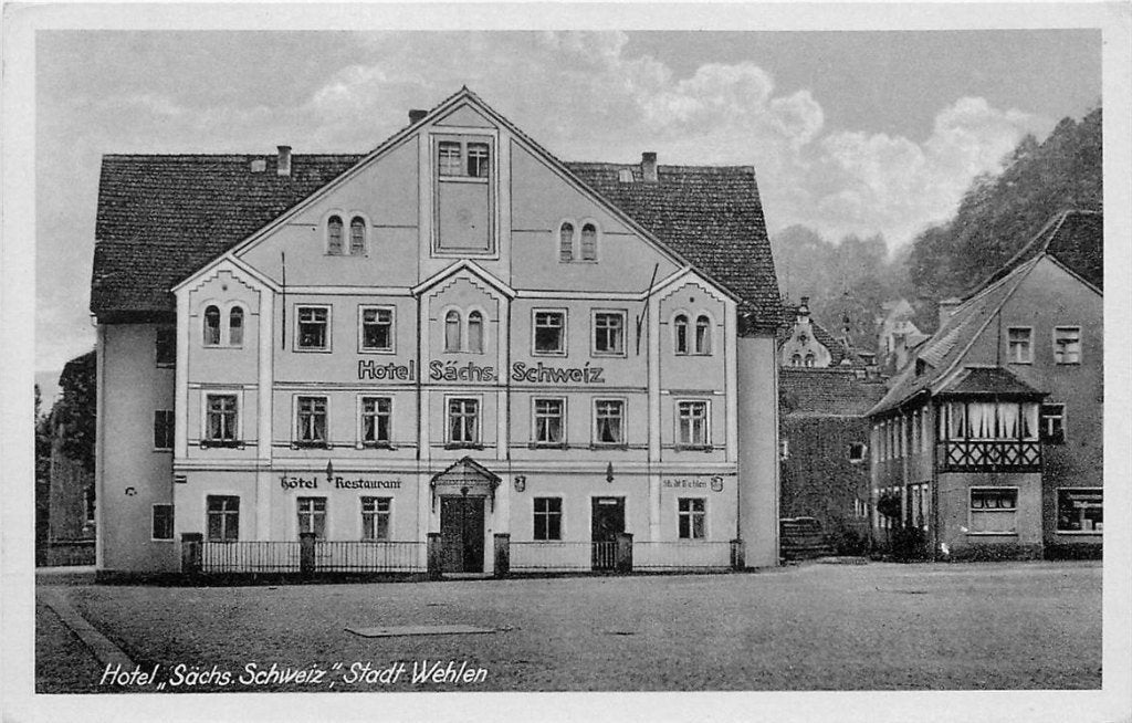 379-038-029 Stadt Wehlen Hotel Sachs Schweiz, Verzenden, Voor 1920, Duitsland