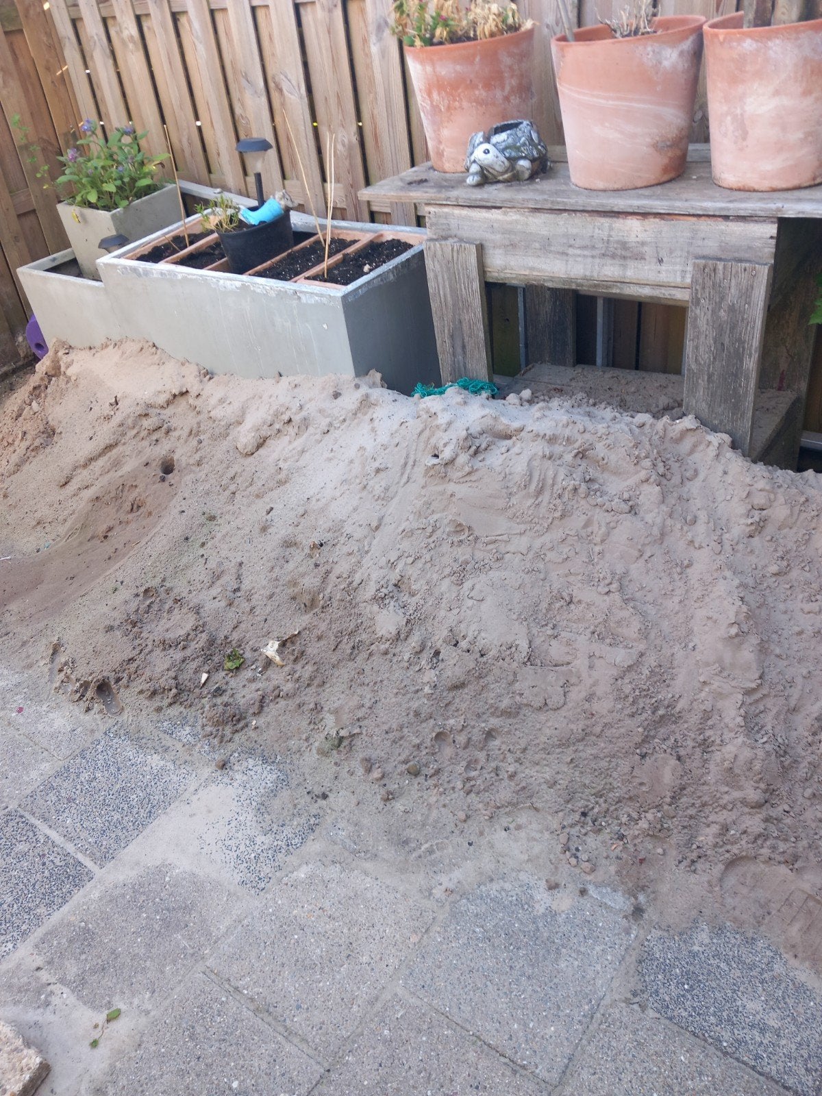 Gratis zand om te bestraten, Ophalen, Ophoogzand