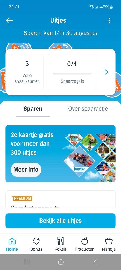 AH Uitjeszegels, 3 spaarkaarten., Verzamelen, Albert Heijn, Verzenden