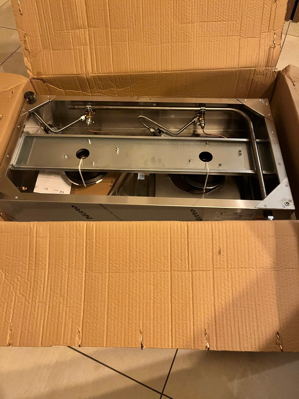 Nieuwe GGMgastro gasfornuis met 2 branders, Ophalen, Minder dan 85 cm, Nieuw, 3 kookzones of minder