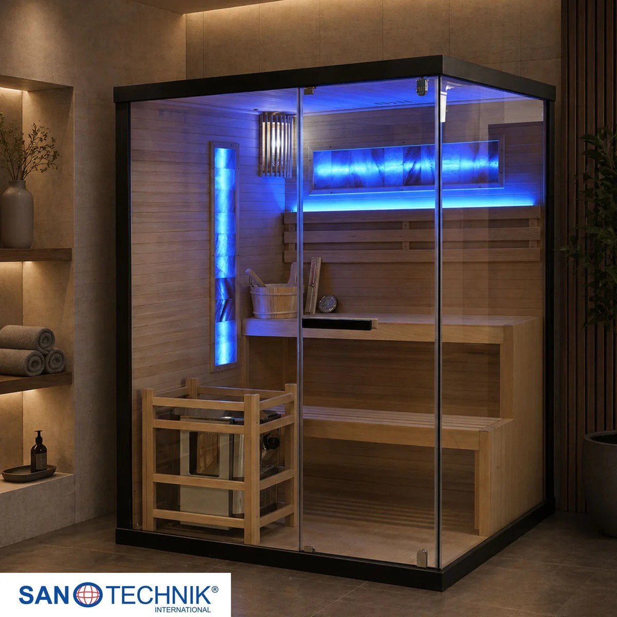 Luxe Finse Sauna | Nieuw | 3 Pers | Harvia | Gratis Levering, Ophalen of Verzenden, Nieuw, Fins of Traditioneel, Complete sauna