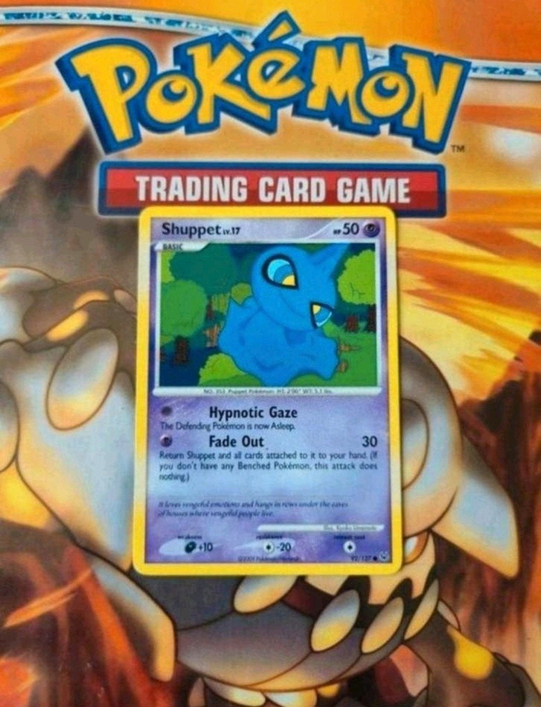 Shuppet 92/127 Platinum base set pokemon kaart, Ophalen of Verzenden, Gebruikt, Losse kaart