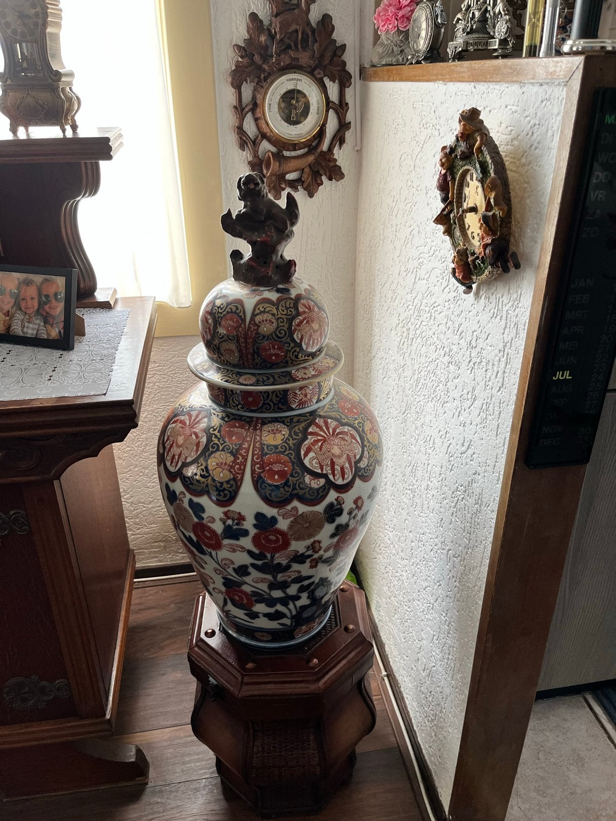 1 grote(imari?) vaas, Ophalen