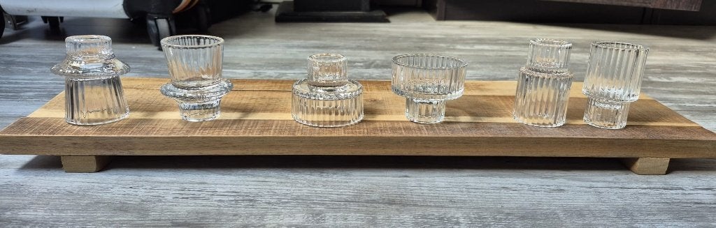Kandelaar, Huis en Inrichting, Woonaccessoires | Kandelaars en Kaarsen, Ophalen, Nieuw, Glas, Kandelaar