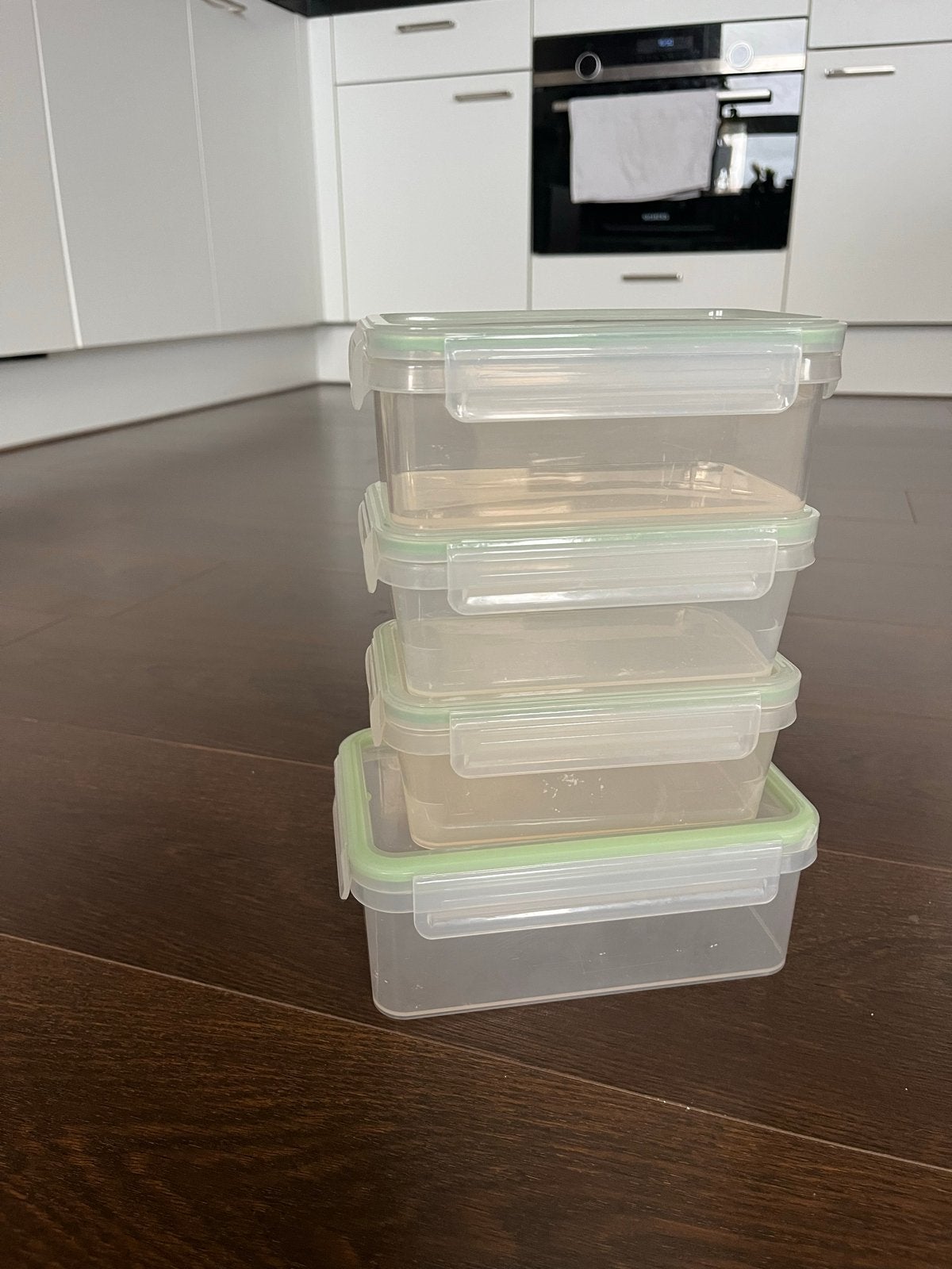ERNESTO vershoudbakjes – set van 4 met deksel, Ophalen, Gebruikt, Kunststof, Voorraadpot