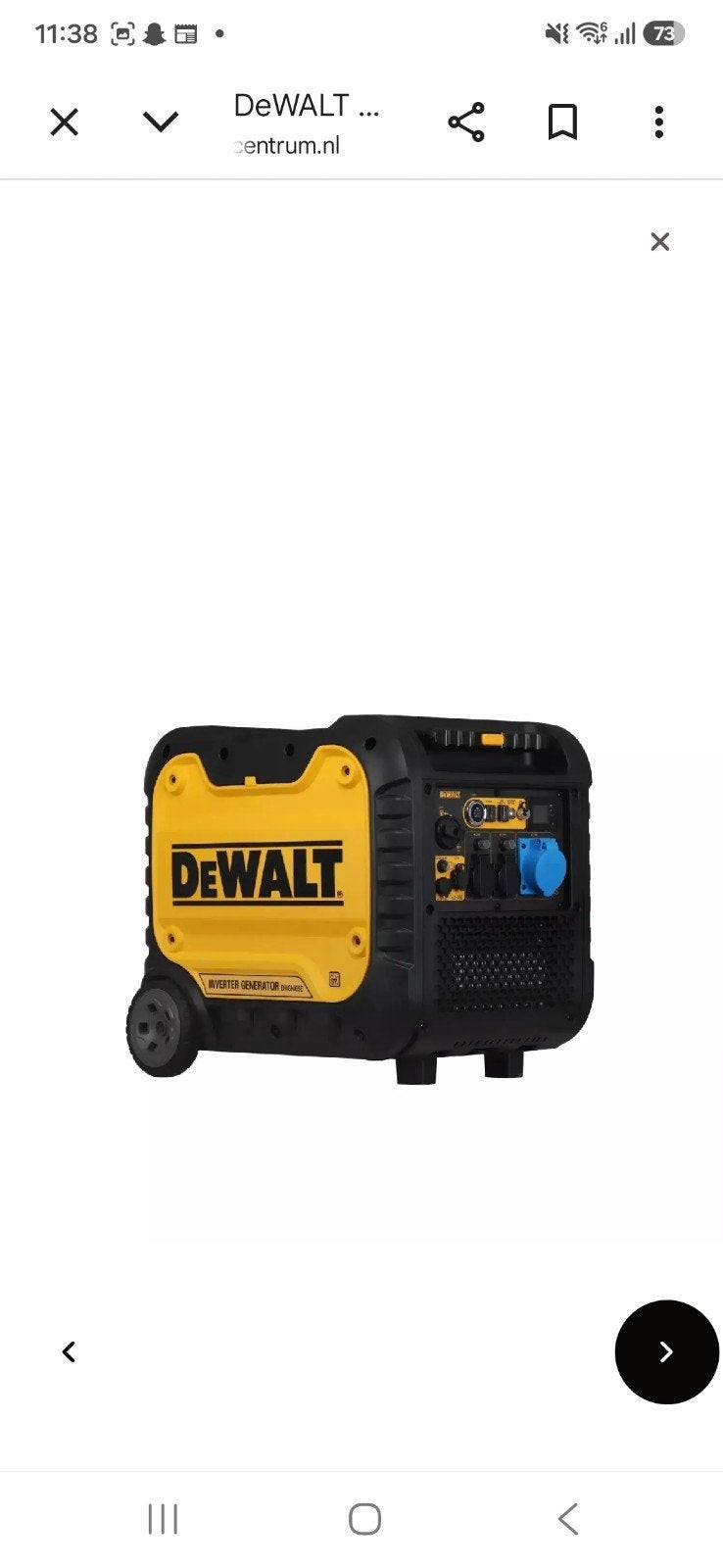 DeWalt DXGNI65E  Inverter Generator - Compact & Krachtig, Ophalen of Verzenden, Nieuw, Minder dan 5 kVA, Benzine