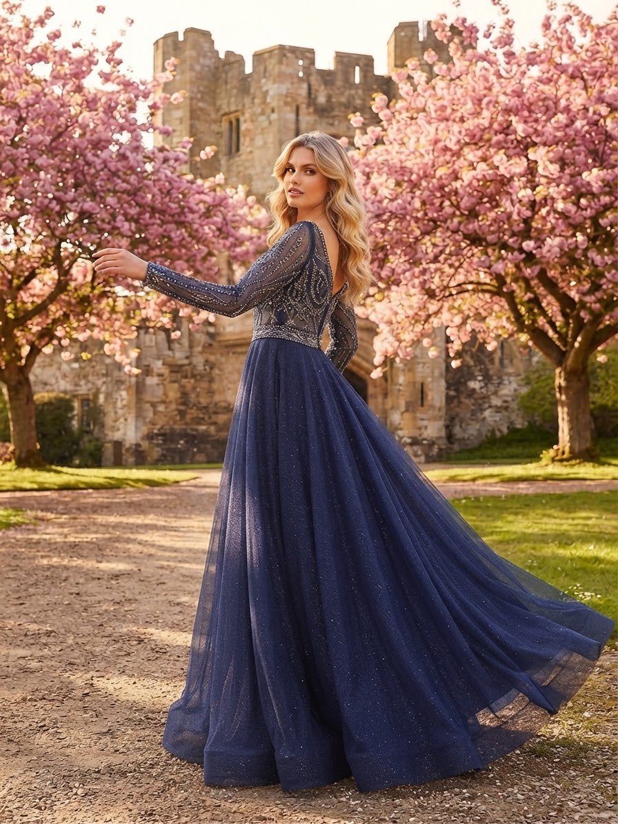 Avondjurk galajurk abiye MAAT 34/36, Galajurk, Blauw, Nieuw, Ophalen of Verzenden