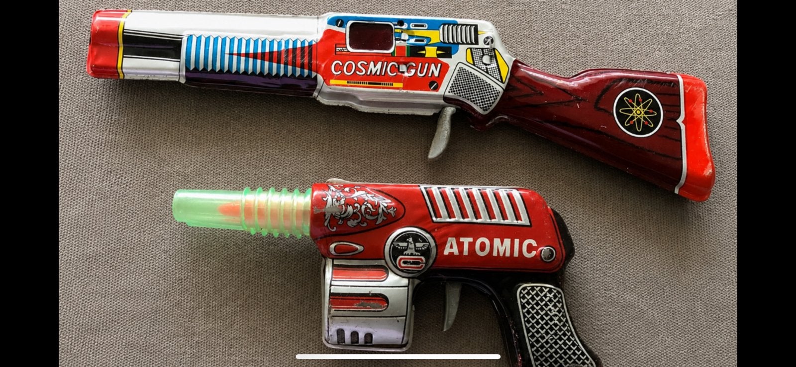3 x blikken speelgoed space G-Man zoldervondst KOOPJE !!!!!, Ophalen of Verzenden