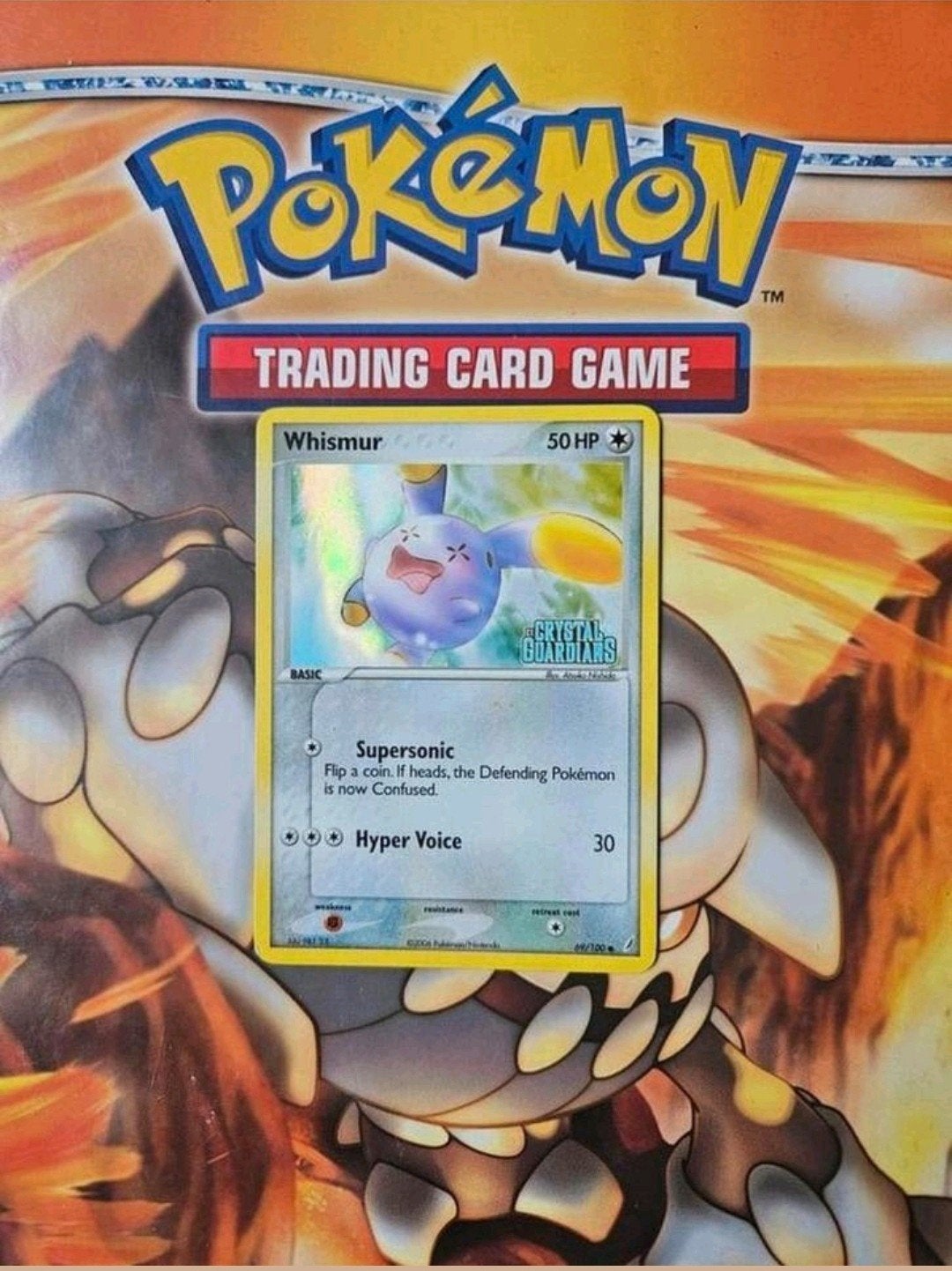 Whismur 69/100 Ex Crystal Guardians pokemon kaart reverse, Ophalen of Verzenden, Gebruikt, Losse kaart, Foil