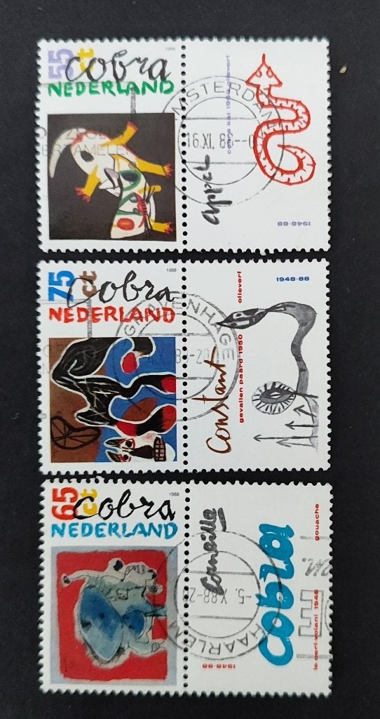 nederland nvph 1408 - 1410, Postzegels en Munten, Postzegels | Nederland, Verzenden, Na 1940, Gestempeld