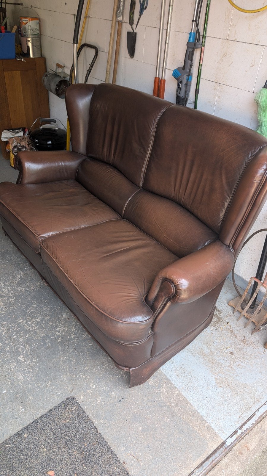 Zitbank tweezits met hoge rugleuning, Ophalen, Gebruikt, 150 tot 200 cm, Tweepersoons