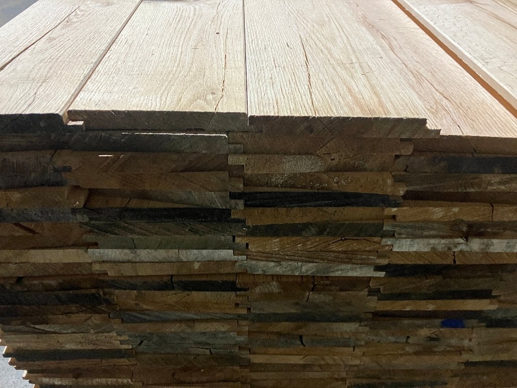 Eiken planken-dakbeschot-rabatdelen-wandbekleding-20x160 mm, Ophalen, Planken, Nieuw, Hardhout