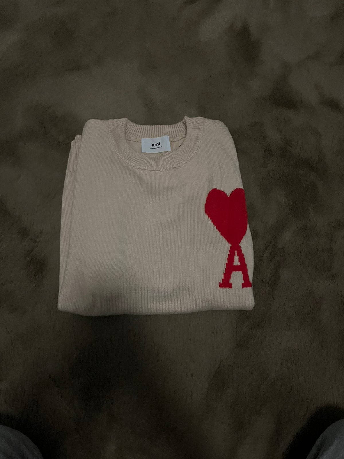 Ami paris trui heren, Ophalen of Verzenden, Zo goed als nieuw, Maat 46 (S) of kleiner, Beige