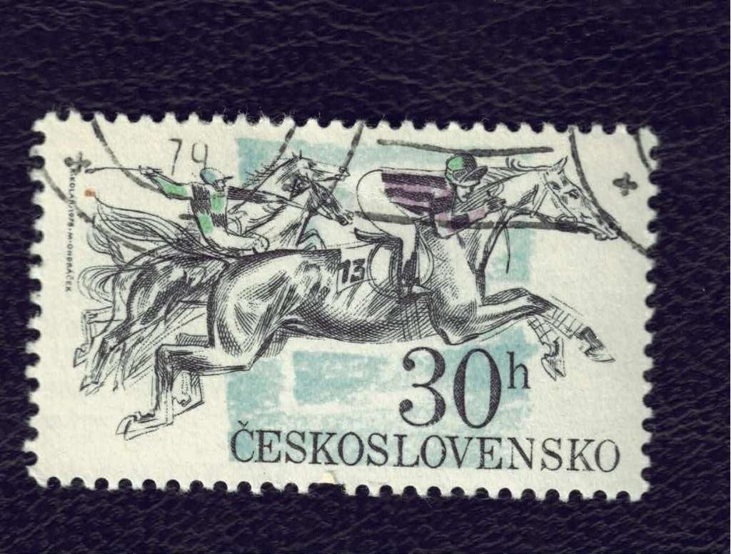 Fauna - Dieren - Paarden - Tsjecho-Slowakije - 30 h - gebr, Ophalen of Verzenden, Gestempeld, Dier of Natuur