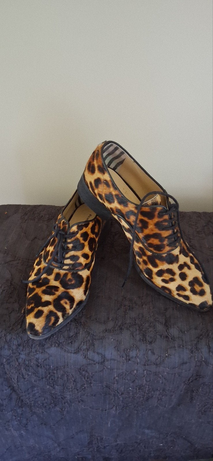 Floris van Bommel veterschoenen met luipaardprint, maat 38, Schoenen met lage hakken, Bruin, Floris van Bommel, Ophalen of Verzenden