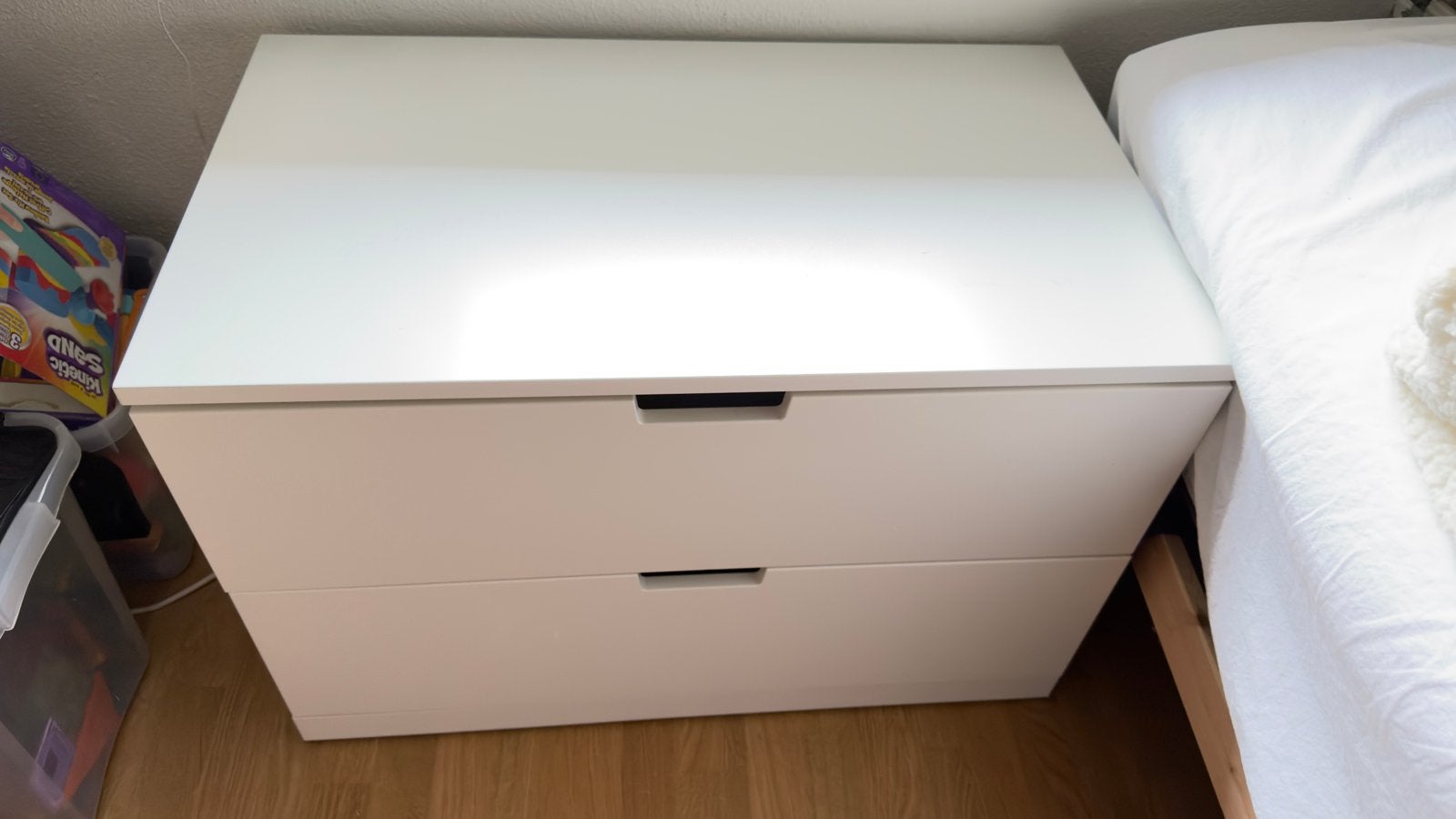 IKEA NORDLI Ladekast met 2 lades - Wit, Ophalen, Gebruikt, 1 of 2 laden, 50 tot 100 cm