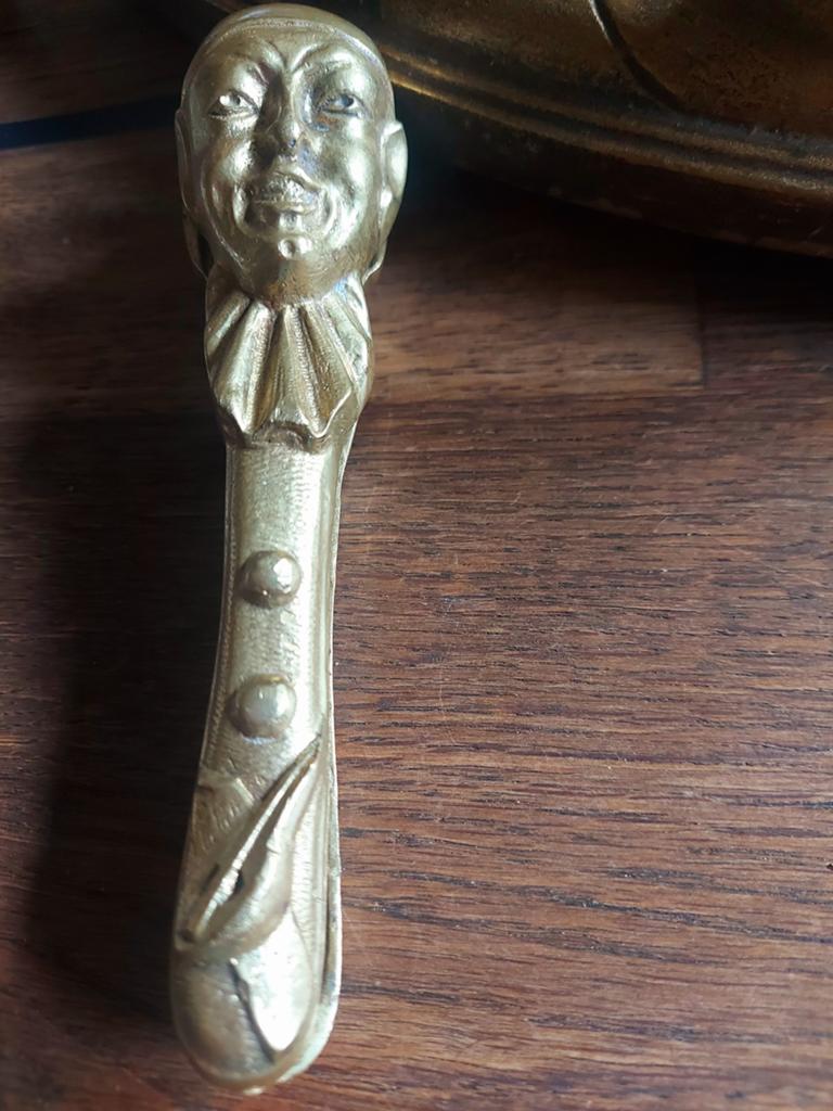 Mooie bijzondere Vintage Art-Deco koper Pierrot Notenkraker, Antiek en Kunst, Ophalen of Verzenden