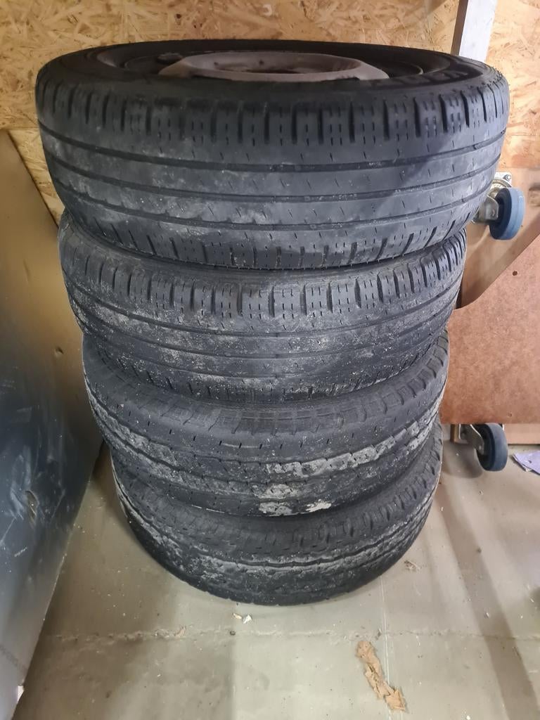 Set Ford Transit wielen 2011 - Hankook Vantra LT banden, Ophalen, Gebruikt, Ford