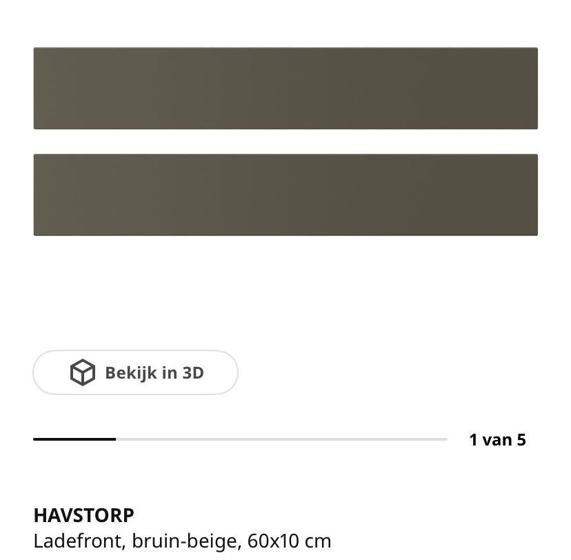 1x IKEA HAVSTORP Ladefront bruin-beige 60x10 cm, Bruin, Nieuw, Ophalen of Verzenden, Minder dan 100 cm