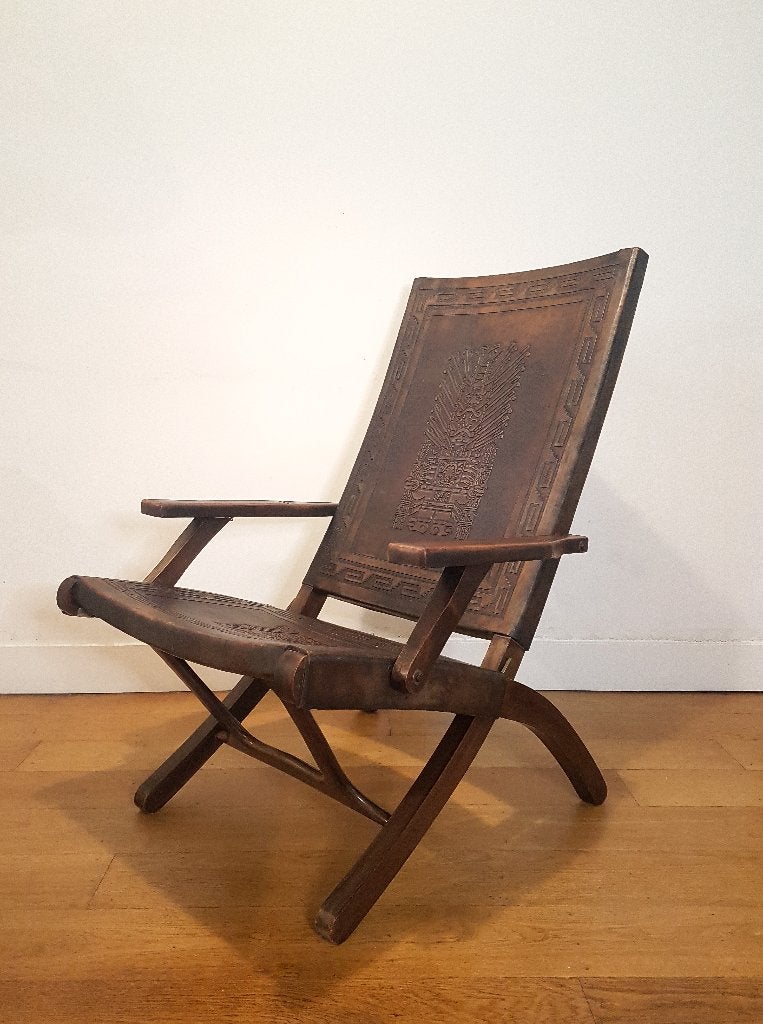 Brutalist folding chair van Angel Pazmino 1974, Ophalen, Gebruikt, 75 tot 100 cm, Nvt