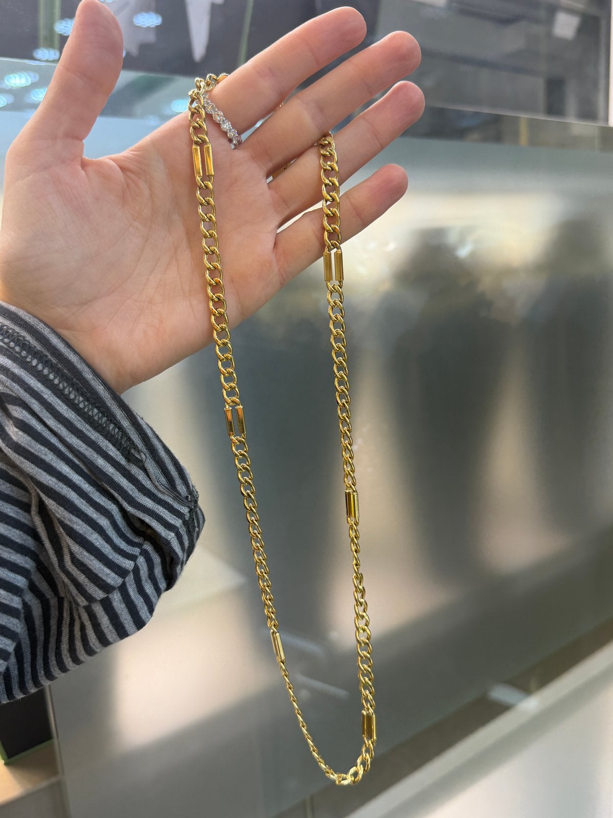 18KT Goud - 33 Gram - Ketting - CUBAN - Unisex - Massief, Ophalen, Nieuw, Goud