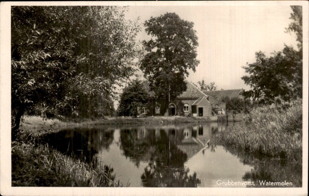 Grubbenvorst - Watermolen - Gezicht, Verzamelen, Ophalen of Verzenden, 1940 tot 1960, Gelopen, Limburg