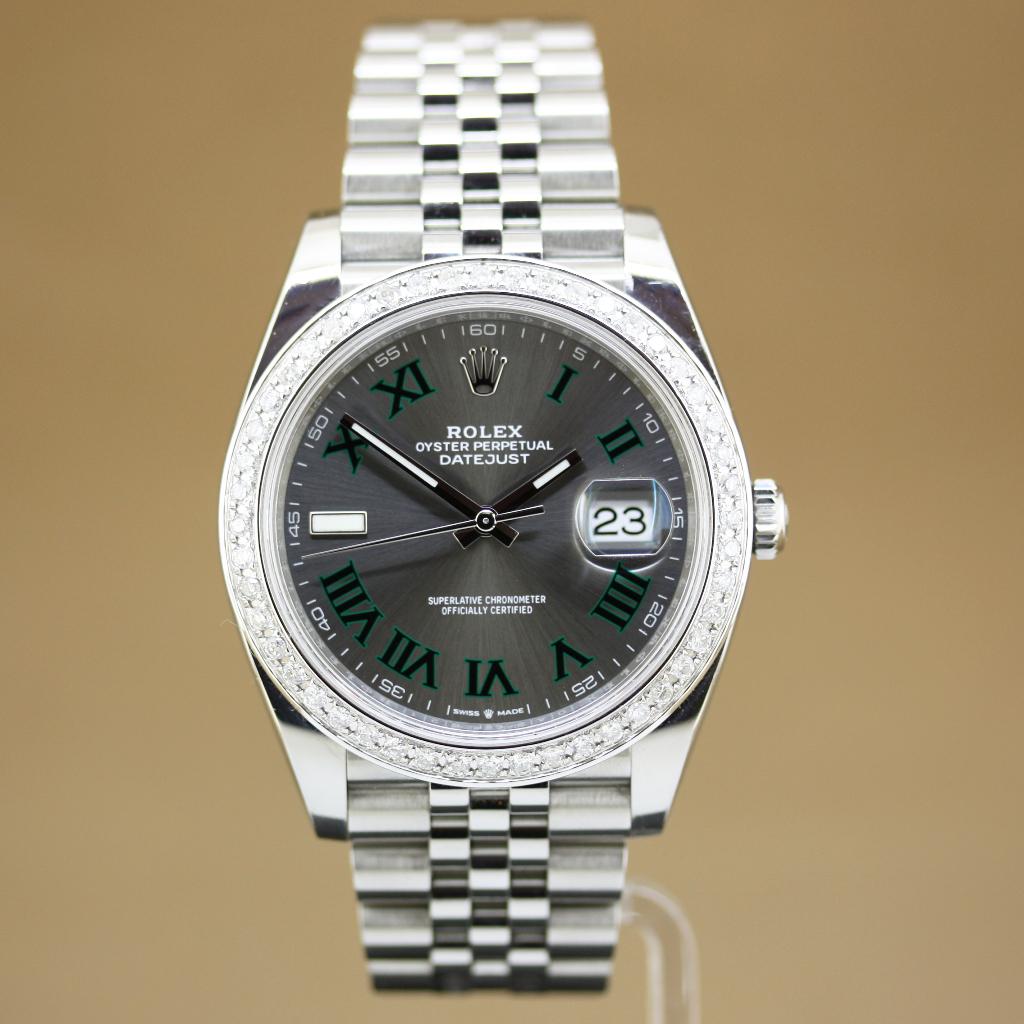 Rolex Datejust 41 Wimbledon 126300 Diamant