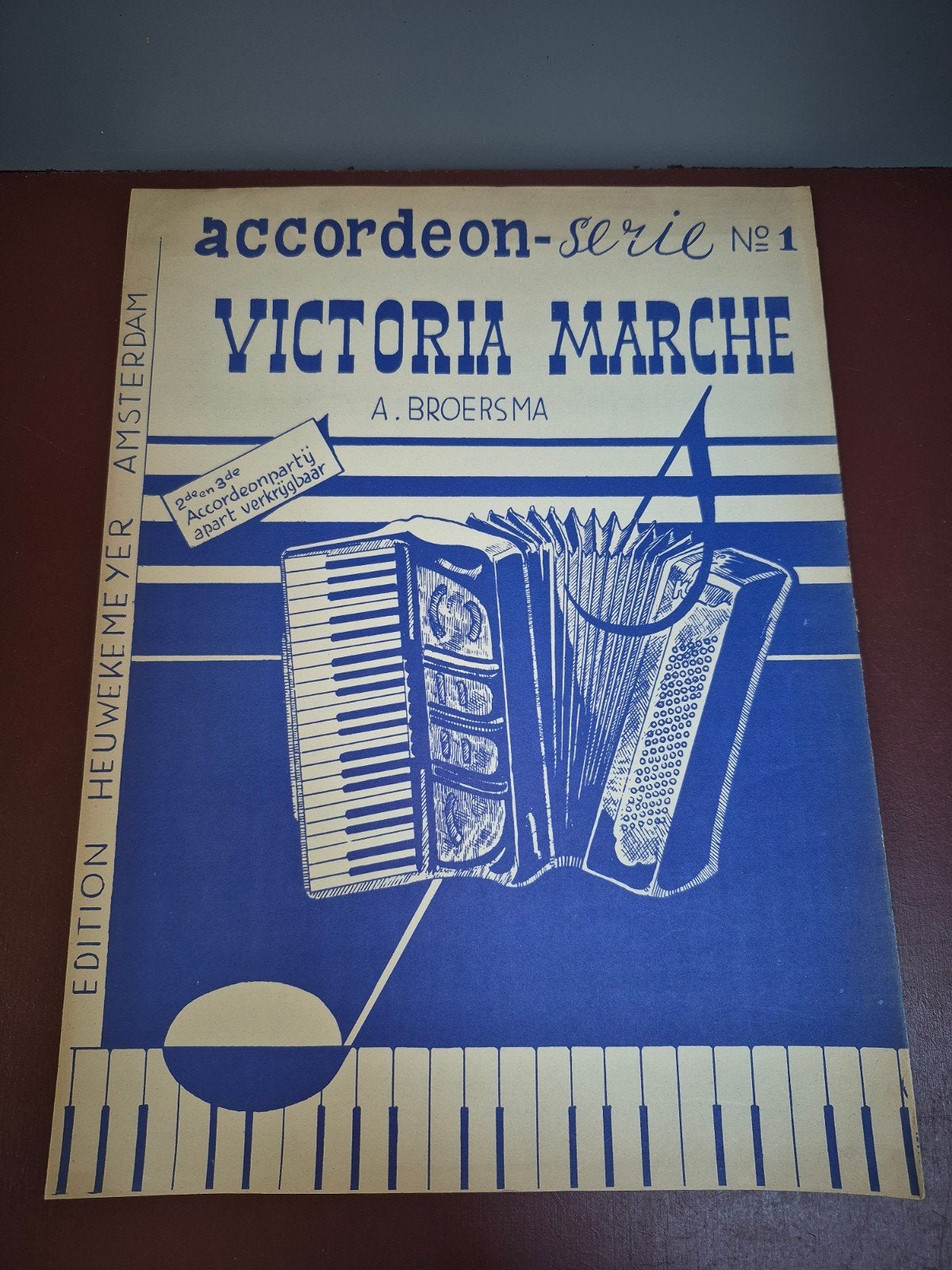 Accordeon-Serie No 1 Victoria Marche A. Broersma, Ophalen of Verzenden