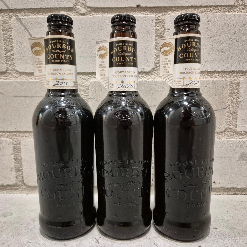 Goose Island Bourbon County Stout set 2019–2021 (3 x 47,3cl), Verzamelen, Biermerken, Nieuw, Flesje(s), Overige merken, Ophalen