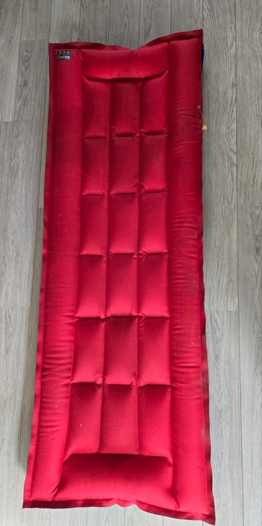 Vintage luchtbed rood / blauw jaren 70, Ophalen of Verzenden