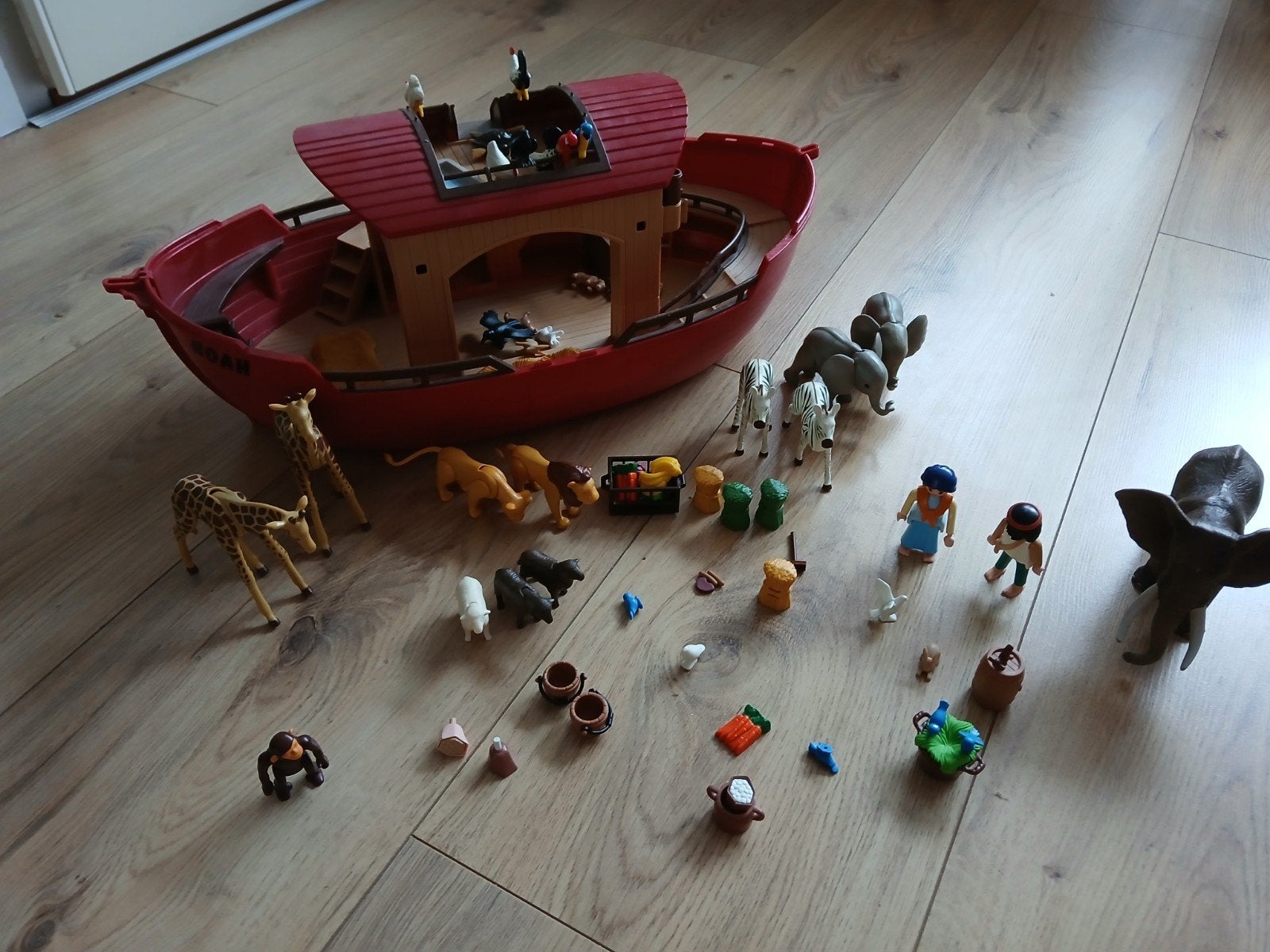 Playmobil Ark van Noach met veel dieren en figuren, Ophalen, Gebruikt, Complete set, Boot/Schip