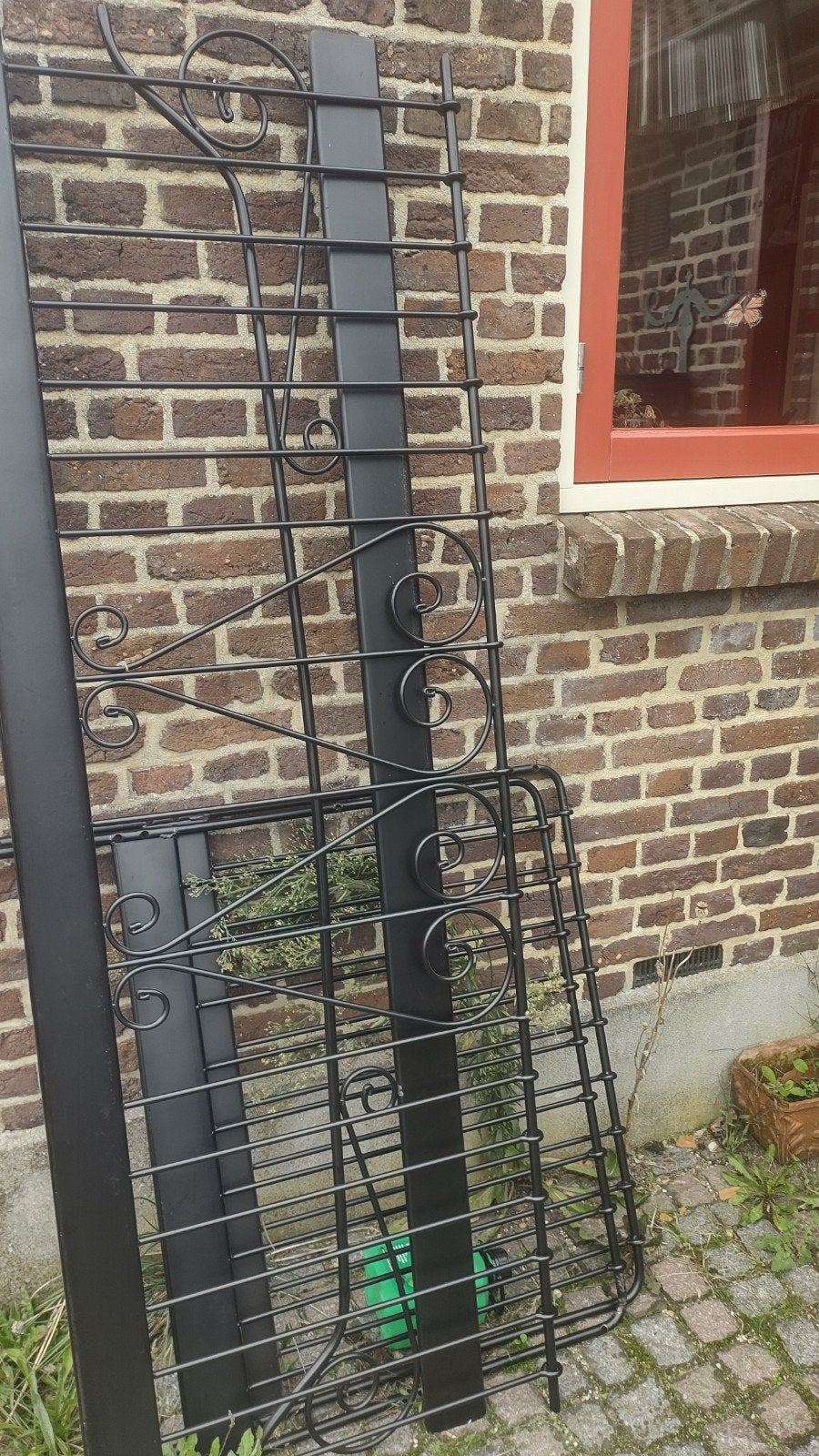 Romantisch bedframe van IKEA (excl. lattenbodem), Ophalen, Gebruikt, Zwart, Romantisch