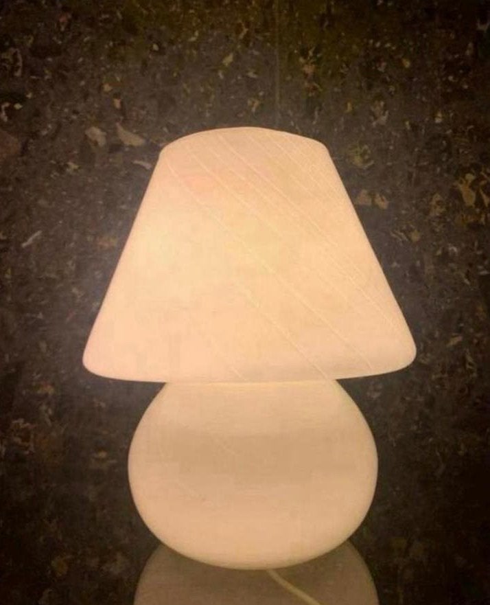 Vintage swirl glazen mushroom  lamp Hala Zeist – jaren ’70, Ophalen of Verzenden, Zo goed als nieuw, Glas