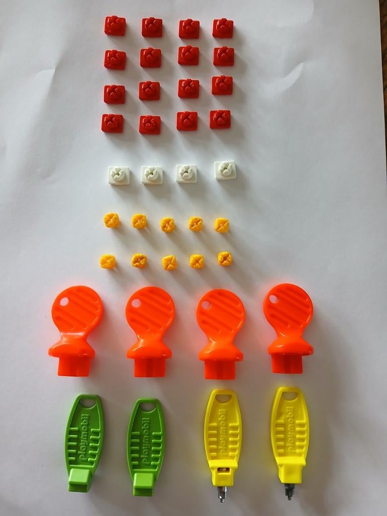 Playmobil verbindingsstukjes bevestigings stukjes + sleutels, Ophalen of Verzenden, Zo goed als nieuw, Los playmobil