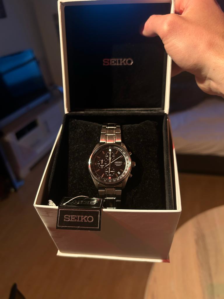 Seiko SSB379P1 Chronograaf Herenhorloge - Amper Gedragen, Sieraden, Tassen en Uiterlijk, Horloges | Heren, Ophalen, Seiko, Staal