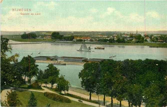 301-299-015 Nijmegen Gezicht op Lent, Verzamelen, Ansichtkaarten | Nederland, Verzenden, Voor 1920, Gelderland