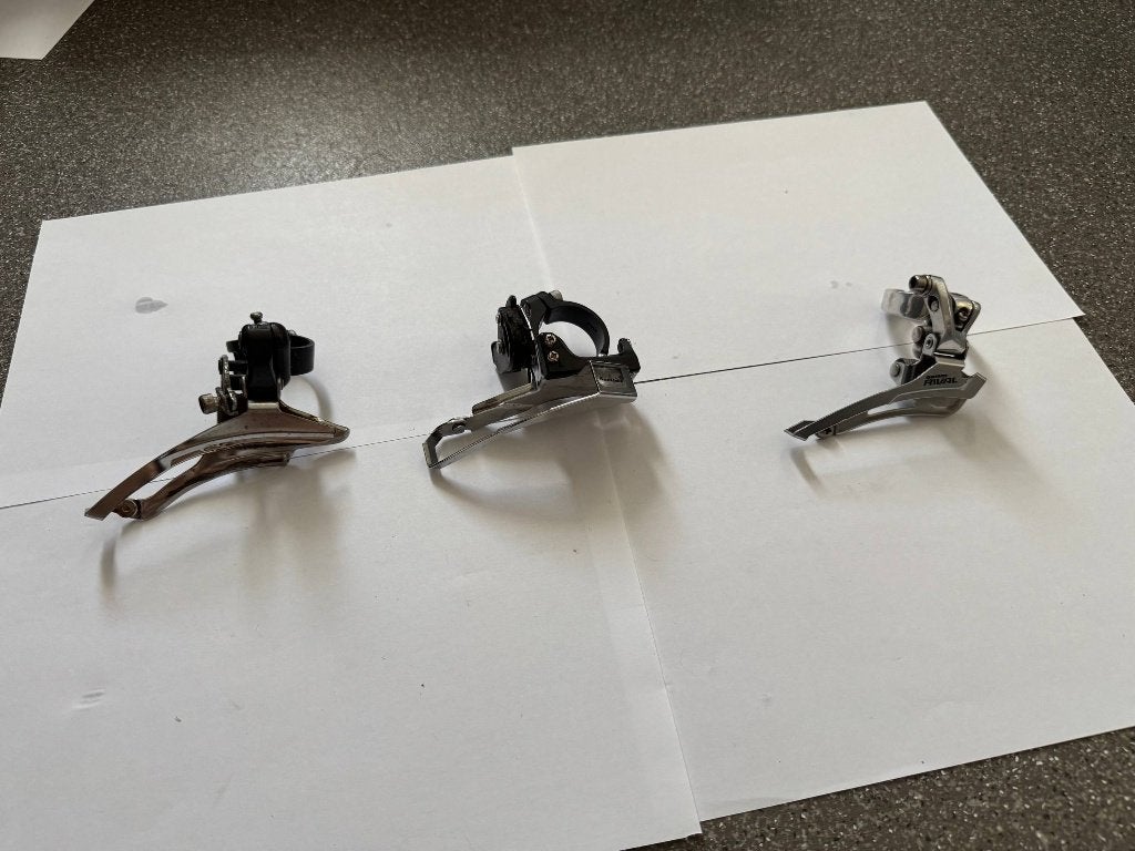 3x voorderailleurs, Fietsen en Brommers, Fietsonderdelen, Kinderfiets, Ophalen of Verzenden, Zo goed als nieuw, Derailleur of Ketting