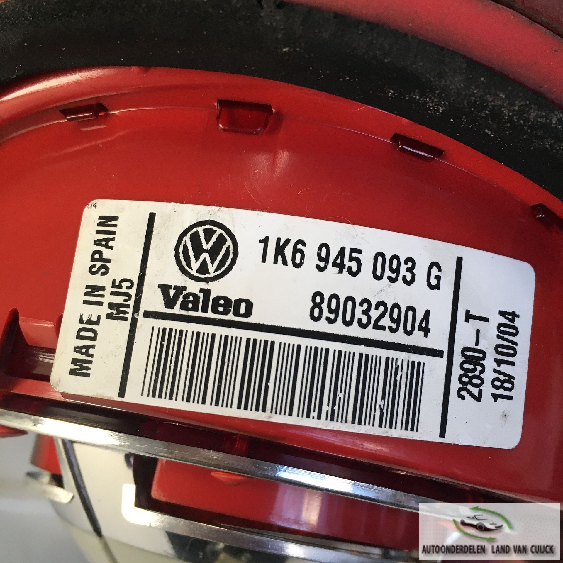 Vw Golf 5  1.6 fsi 2004 2600013  Achterlicht  in klep Linksa, Auto-onderdelen, Gebruikt, -, -, Ophalen of Verzenden