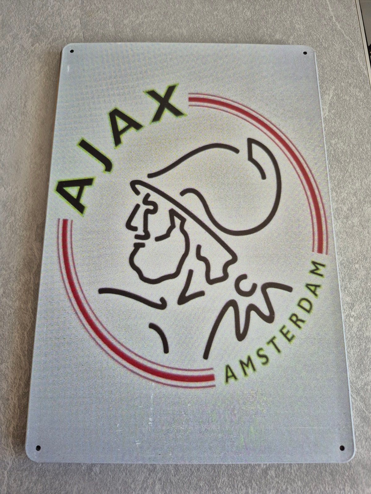 Ajax metalen bord - Vintage look, Ophalen of Verzenden, Nieuw