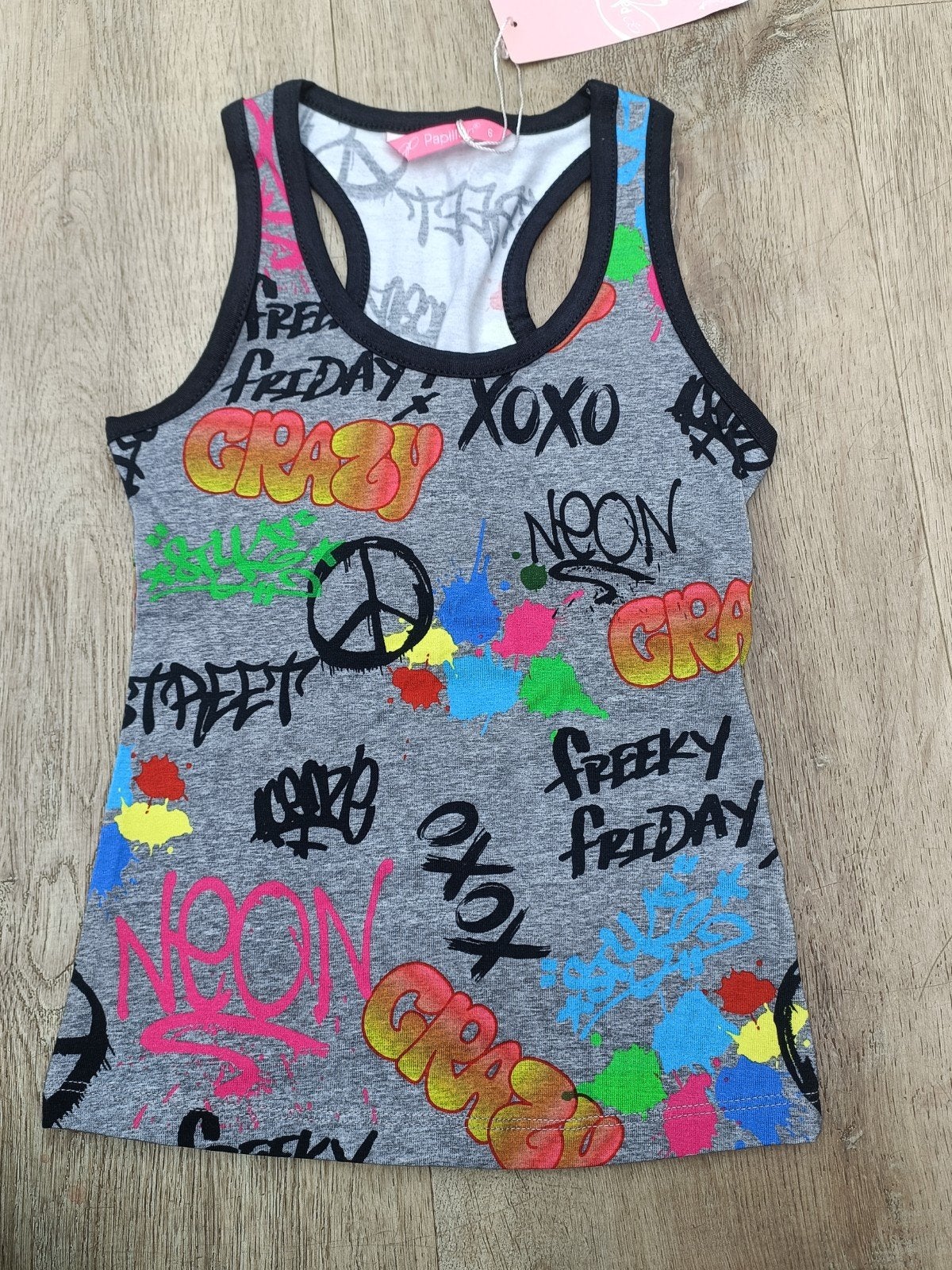 Papillon hemd top shirt sport maat 6 (ong 110) gym, Jongen of Meisje, Nieuw, Ophalen of Verzenden, Shirt of Longsleeve