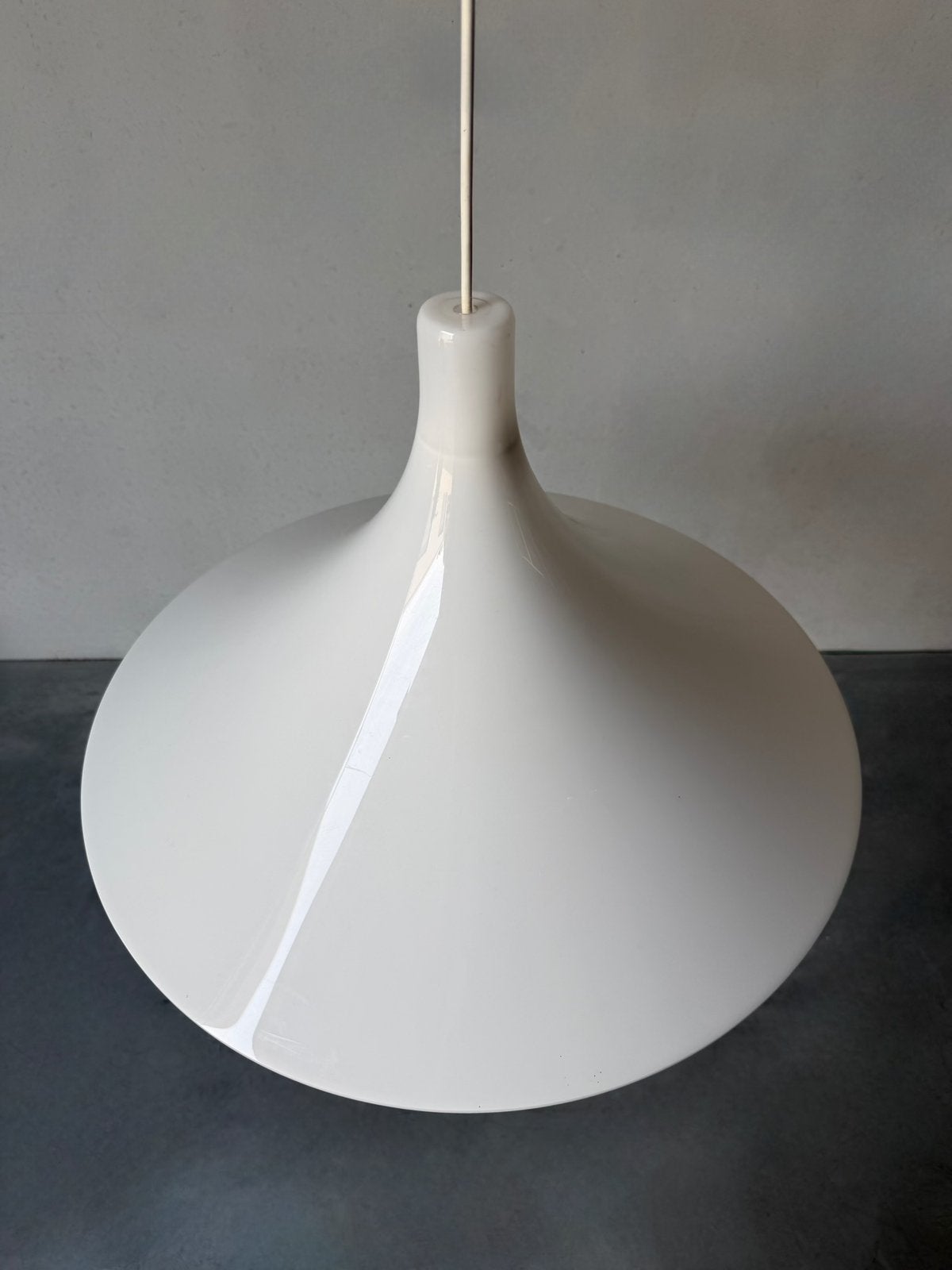Vintage witte heksenhoed hanglamp, Ophalen, Zo goed als nieuw, Minder dan 50 cm