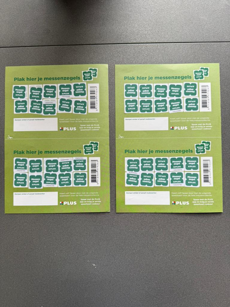 Zwilling messen spaarkaart PLUS - 4 volle  kaarten, Verzamelen, Supermarktacties, Plus, Verzenden