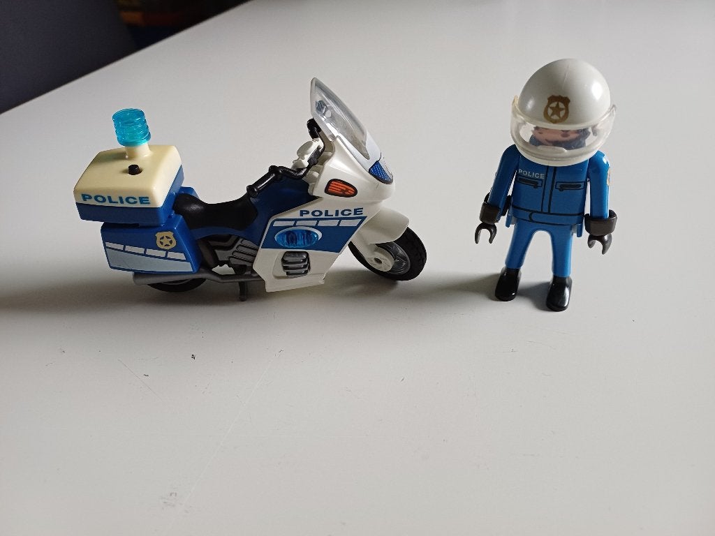 Playmobil Politiemotor met LED-licht - 6923, Complete set, Ophalen of Verzenden, Zo goed als nieuw, City action