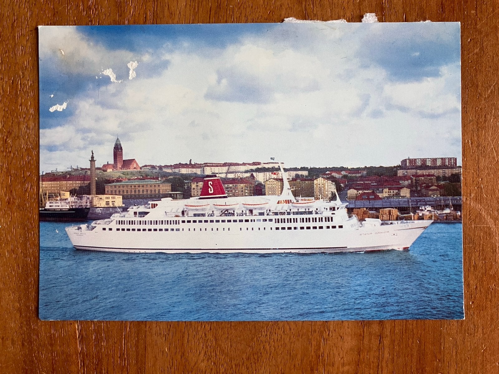 M.S. Stena Danica bij Göteborg, Ophalen of Verzenden, Gebruikt, Motorboot, Kaart, Foto of Prent
