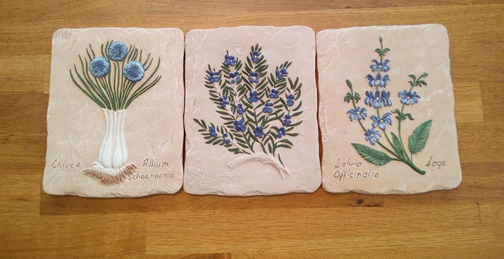 VINTAGE zeldzame handgedecoreerde wandtegels GARE-INC, Antiek en Kunst, Antiek | Keramiek en Aardewerk, Ophalen
