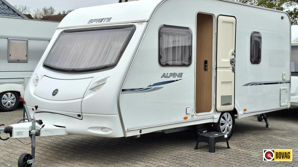 Sprite Alpine 440 incl. mover en voortent !, Caravans en Kamperen, Standaardzit, Schokbreker, Overige typen, Tot en met 2