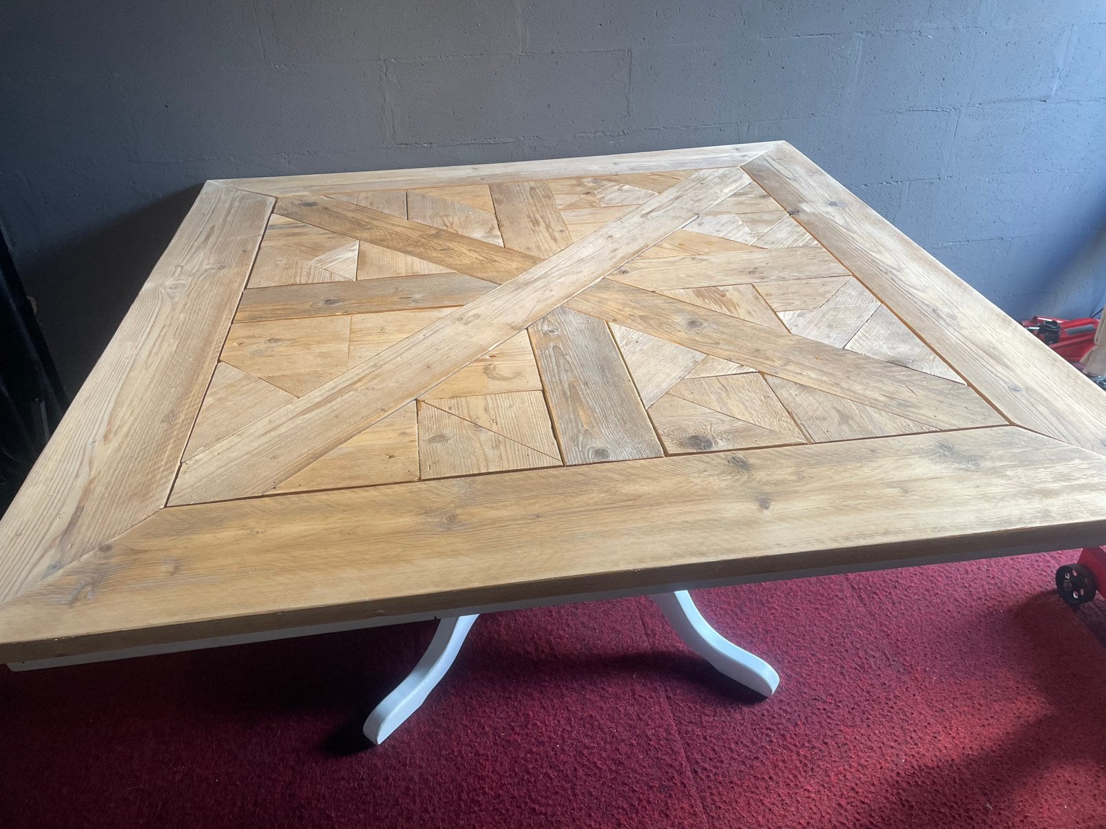 JORG eettafel mozaïek 150/150, Ophalen, 200 cm of meer, 50 tot 100 cm, Zo goed als nieuw