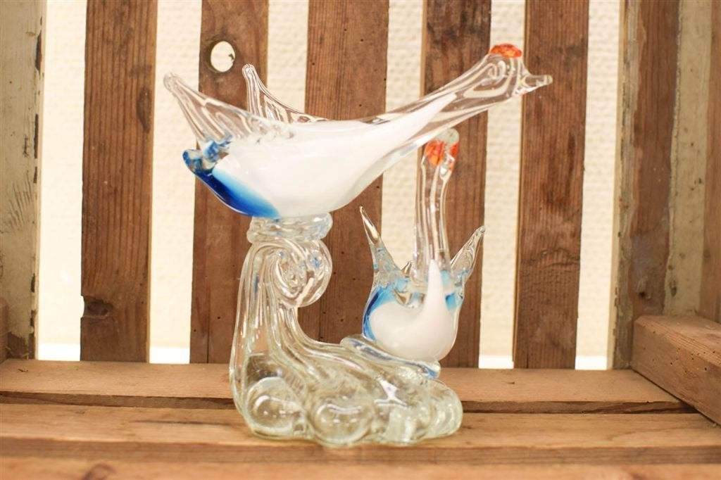 Murano glazen beeld van Ganzen/Zwanen 49709, Ophalen of Verzenden, Gebruikt, Dier