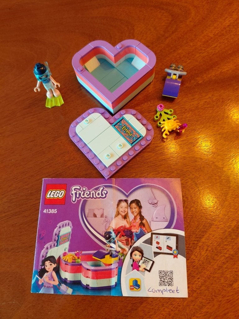 Lego Friends 41385 Heartbox, Lego, Ophalen of Verzenden, Zo goed als nieuw, Complete set